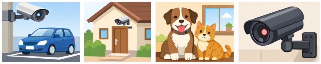 防犯カメラの設置:収益で防犯カメラが購入可能