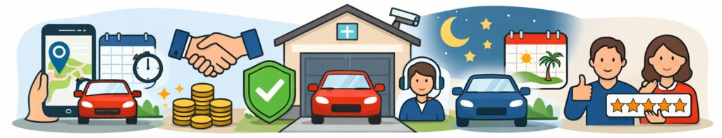 自宅駐車場貸出サービス(アプリ)の利用