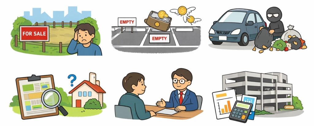 駐車場経営の課題と注意点:土地の有無、収益の不安定性、運営リスクを考慮