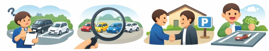 車のボディタイプごとの必要な広さ