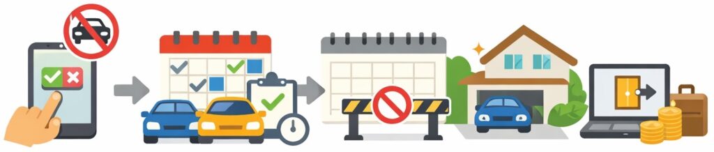 どんな車が止まるか事前にわかりますか?