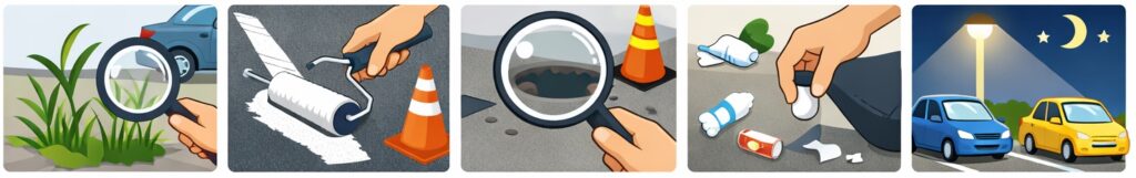 定期的に駐車場の様子を確認する