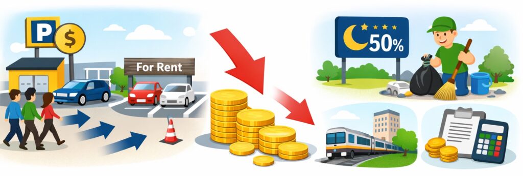 近くにより安い駐車場ができてしまったケース