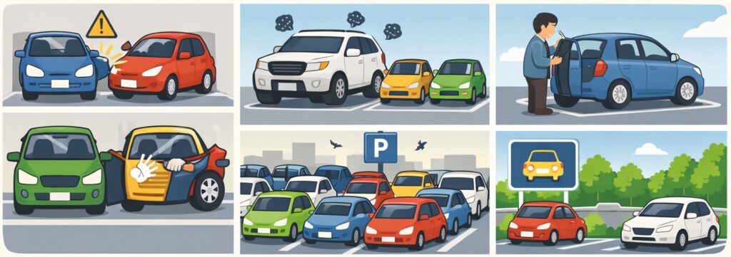 車が停めづらい狭いスペースになってしまったケース