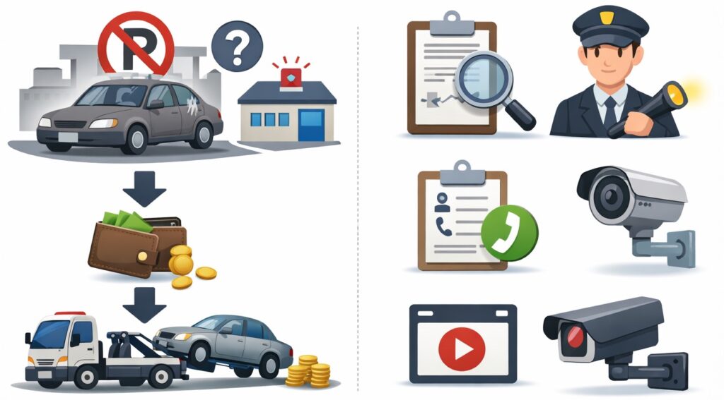 無断駐車や放置車両のトラブルが起きたケース