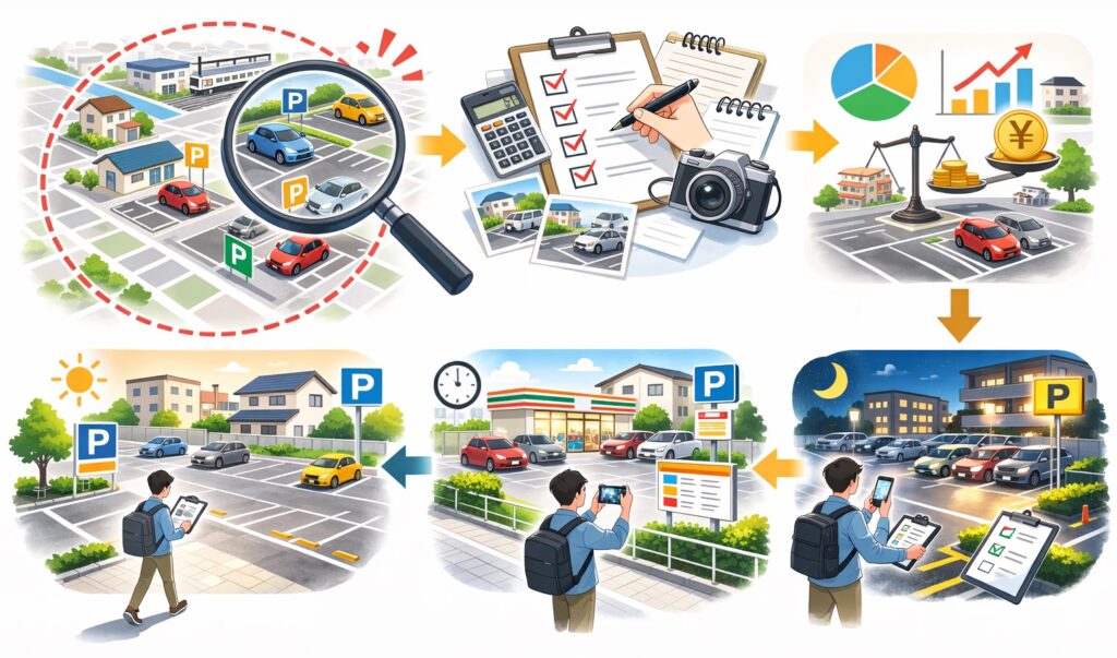 周辺の状況をよく調べてから始める