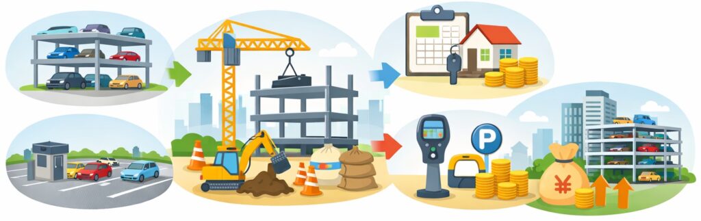 立体駐車場を始めるときにかかる費用