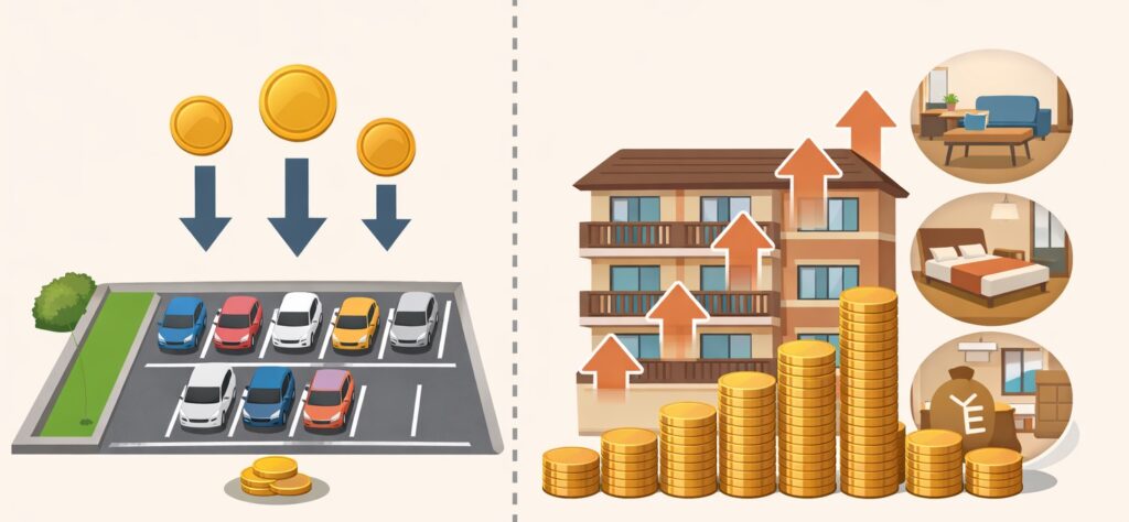 家やアパートに比べて手元に残るお金が少なく感じるケースがある