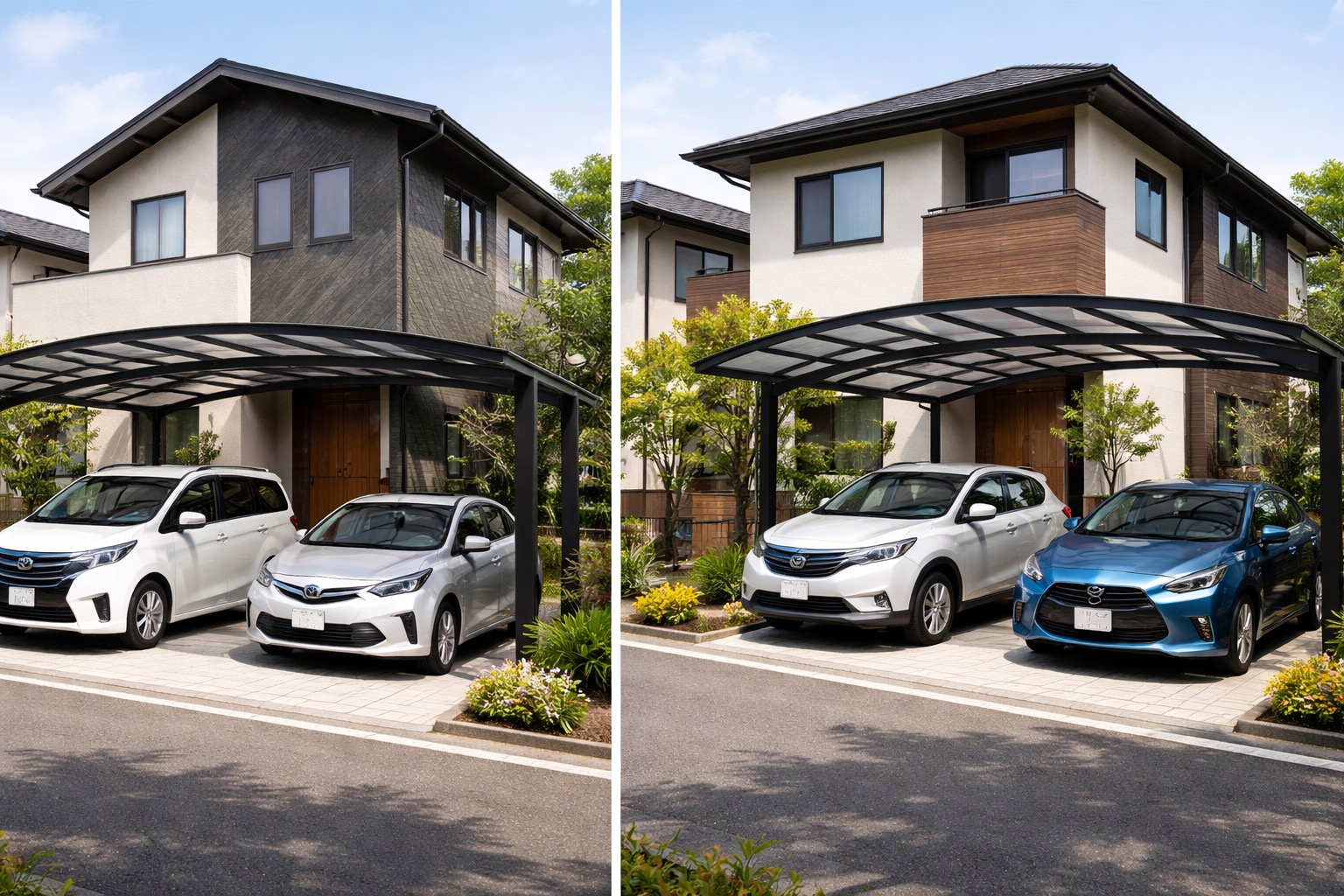 駐車場のスリットのメリットは？人工芝・植物を使う？素材の特徴について