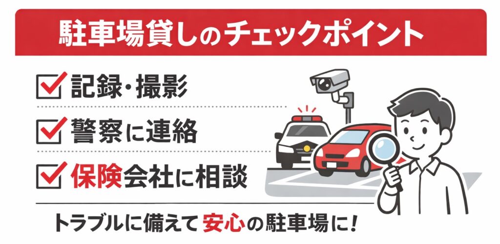 自宅駐車場での当て逃げの対処法は？責任は誰が負う？