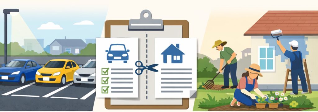 土地をきれいにする工事や大きな改修