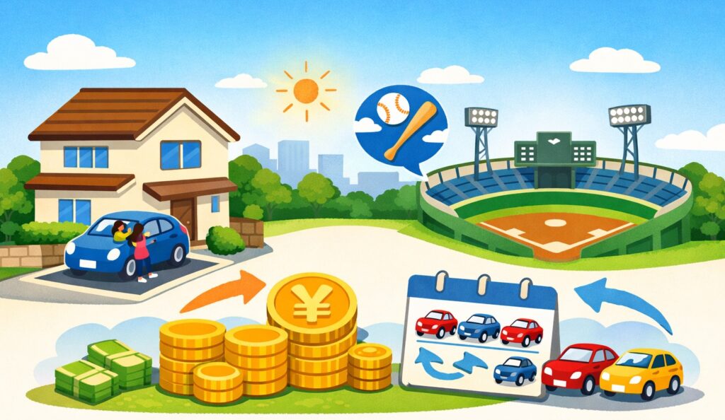 家の前の空き場所を時間ごとに貸す例