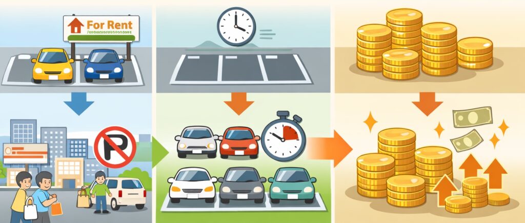 空いている時だけ貸して無駄をなくす例