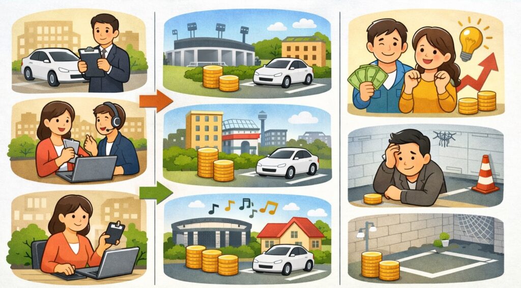 まとめ：家の駐車場を貸すには？収入を得る主な方法と収入例。メリットとデメリット。