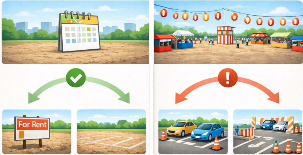 短い期間か、長く貸すかによる違い