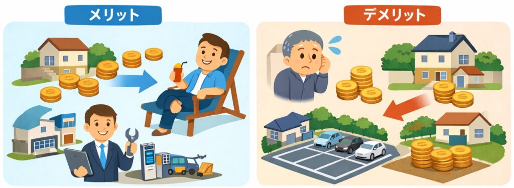 まとめて会社に貸す方法の場合