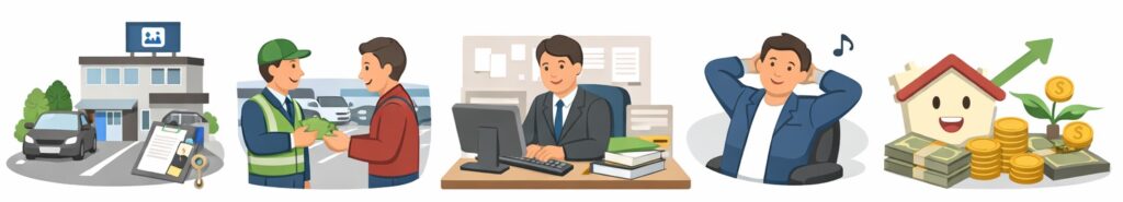 管理は自分で行わず、外部に任せる形が基本となります