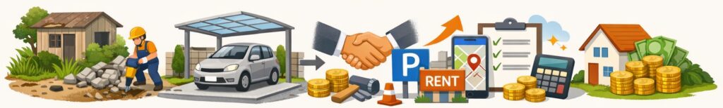 まとめ：自宅駐車場のリフォームの費用相場は？貸し出して収益化するには？