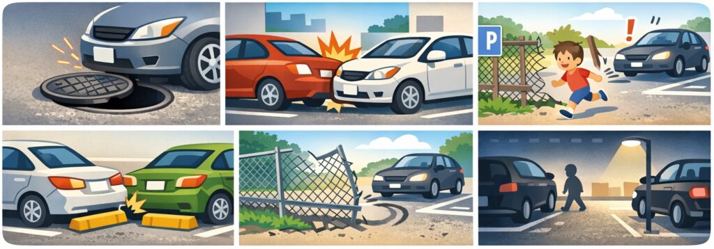 駐車場で事故が起きた場合の貸主と管理会社の責任