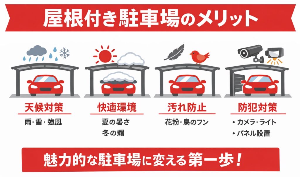 自宅駐車場に屋根(カーポート)を設置するには?費用相場と選び方のポイントを解説