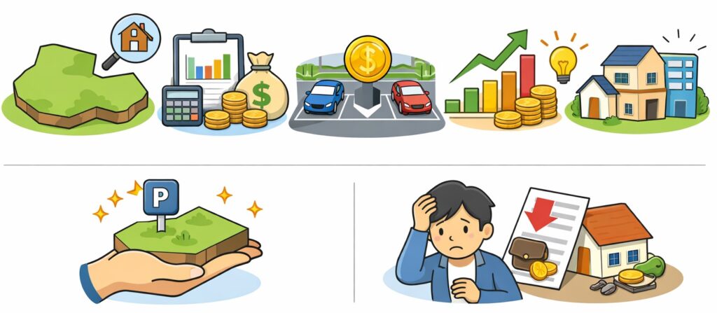 土地を買って駐車場を作る