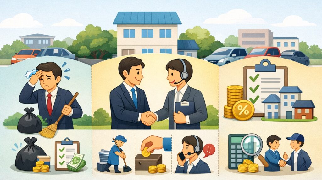 管理を任せて手間と費用を減らす