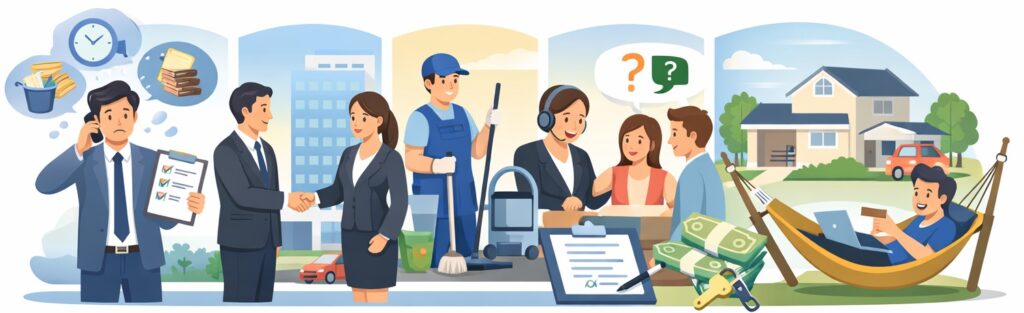 管理を専門会社に任せられる安心感