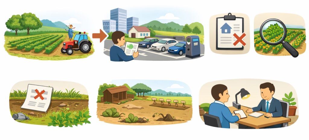 農地を駐車場にする手続きとは