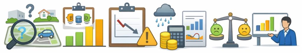 見込まれる収益の試算を出してもらう