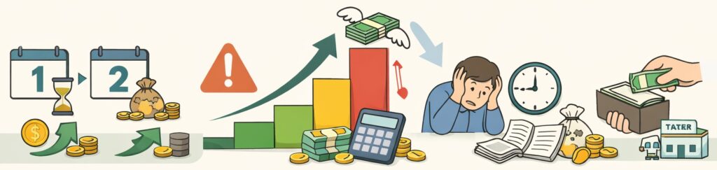 日にちが過ぎるほど膨らむ延滞の話