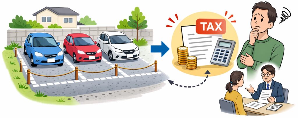 簡易的な設備のみの駐車場の場合