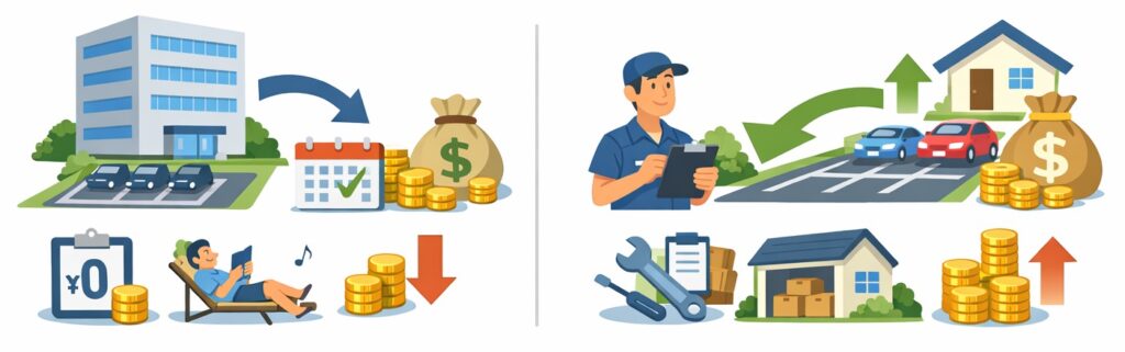 まとめて会社に貸す場合