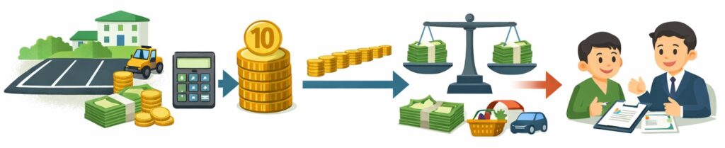 毎年同じ金額で計算する方法(定額法)とその仕訳例
