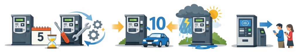 料金精算機の耐用年数は?