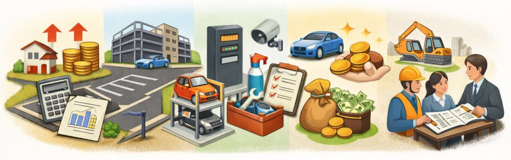 まとめ:駐車場経営の固定資産税・減価償却・耐用年数と経費の活用事例