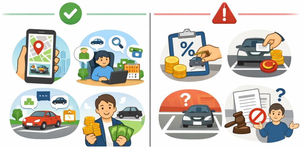 駐車場シェアサービスを使う方法(メリット・デメリット)