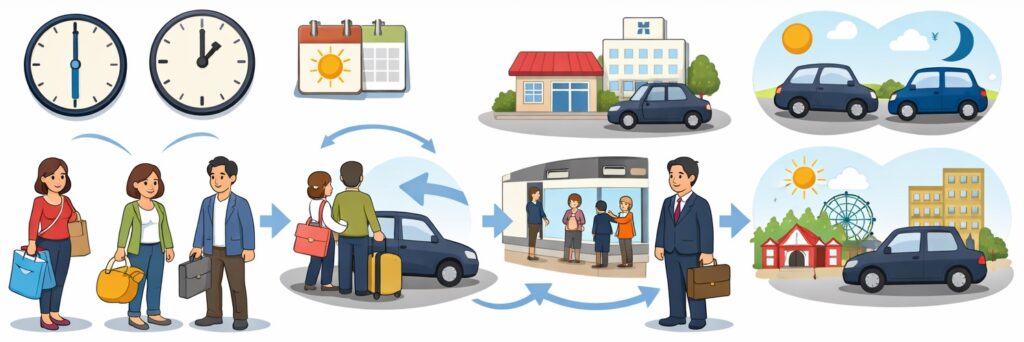 貸し出せる時間の単位(時間・日・月)と柔軟性