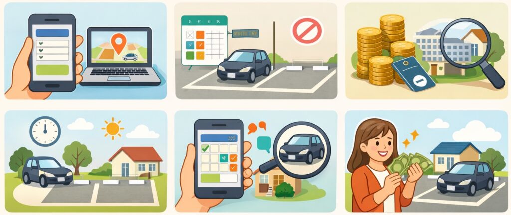 スマホで手軽に始められる「駐車場シェアサービス」