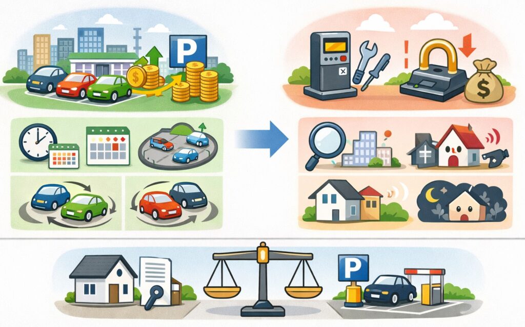 コインパーキングの良いところと気をつけること