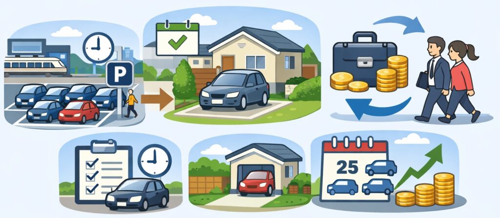 駅に近いスペースを貸した事例