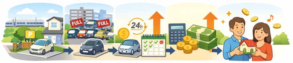 住宅地のすみのスペースを活用した事例