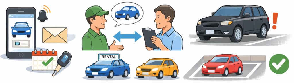 どんな車が止まるか事前にわかるか