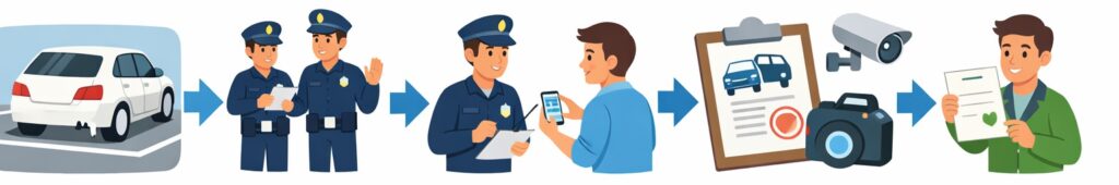 警察に連絡して事実を伝える