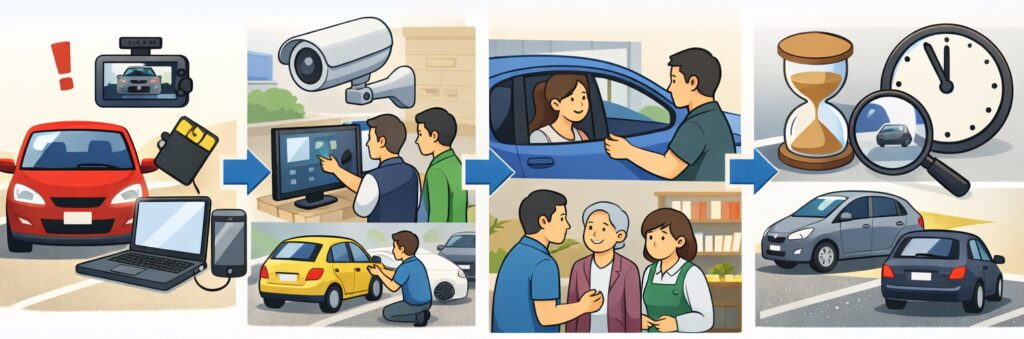 ドライブレコーダーや防犯カメラの映像を確認する