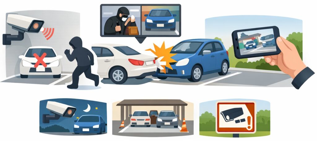 防犯カメラで記録できる環境を整える