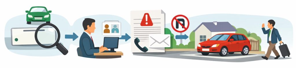 ステップ3：車の持ち主を特定して直接連絡する