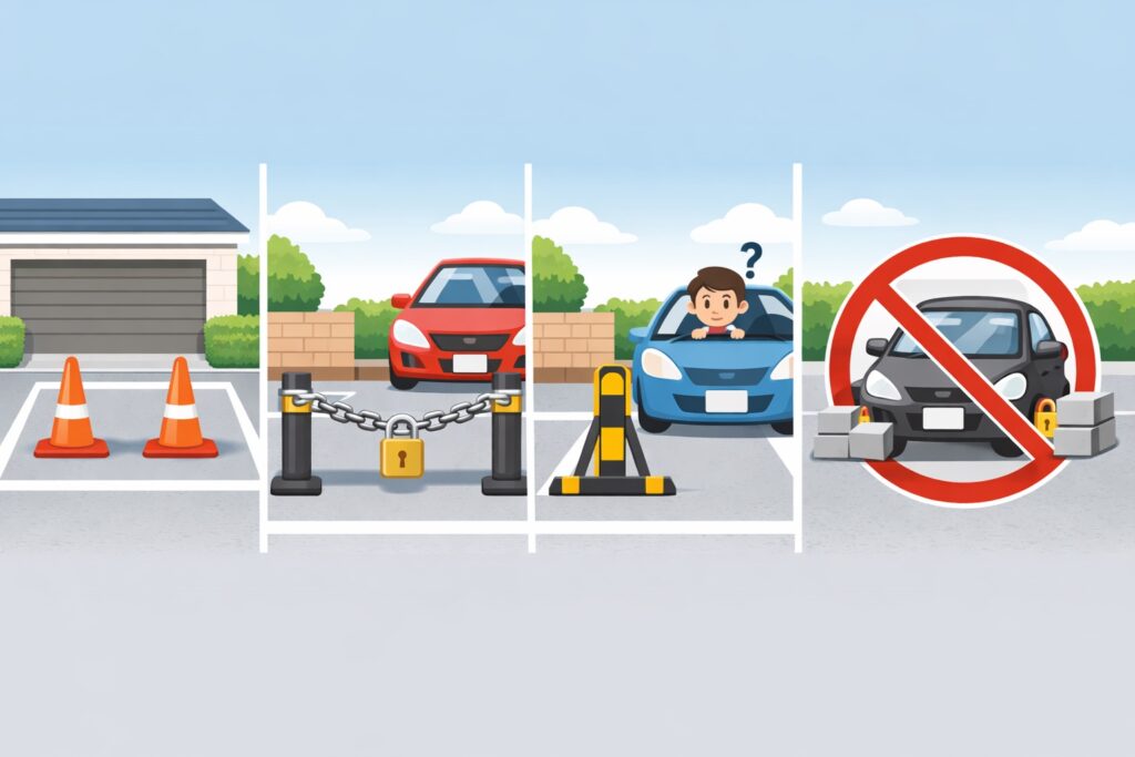 物理的に車が入れないようにする