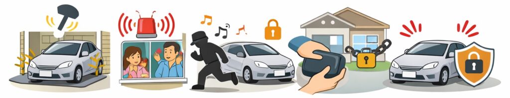 異常を音で知らせる防犯アラーム