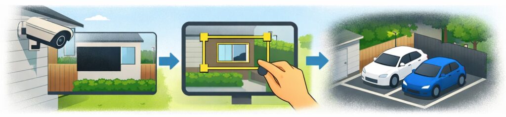 映したくない場所だけ隠せるマスキング機能