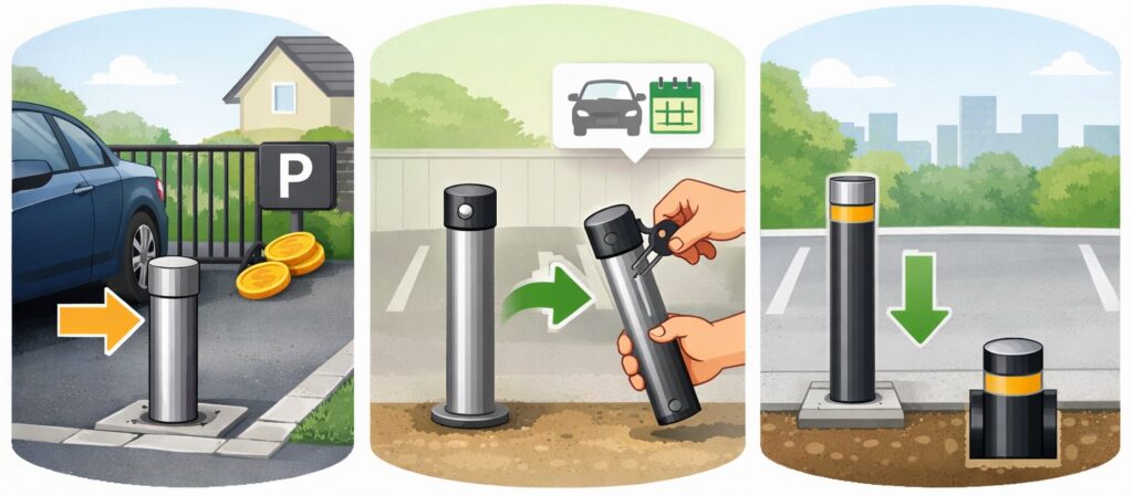 使わないときに取り外せるタイプもある